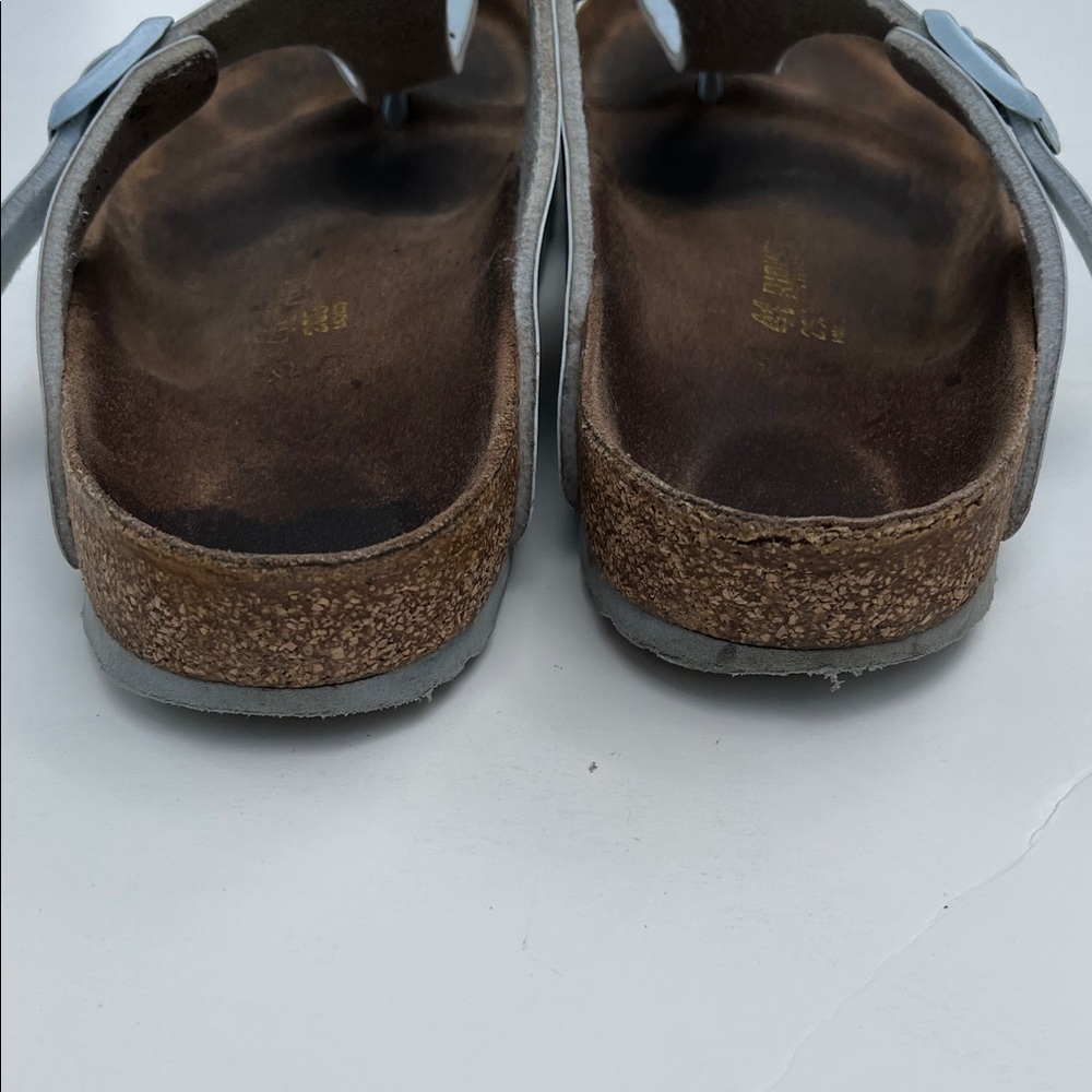 Birkenstock Women's Silver Gizeh Thong Sandals - Picture 8 of 9